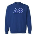 thumbnail image 1 of Delta Phi Lettered Crewneck Small Navy Blue, 1 of 1