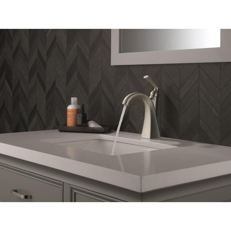 Delta Pierce Single Hole Single-Handle Bathroom Faucet in