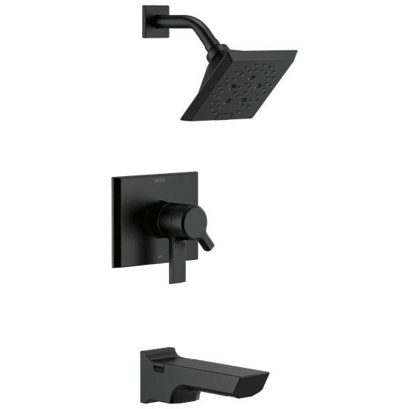 Delta Pivotal Monitor 17 Series H2Okinetic Tub and Shower Trim, Matte Black