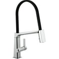 thumbnail image 1 of Delta Pivotal Single Handle Exposed Hose Kitchen Faucet, Chrome, 1 of 7