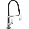 thumbnail image 1 of Delta Pivotal Single Handle Exposed Hose Kitchen Faucet with Touch2O Technology, Chrome, 1 of 7