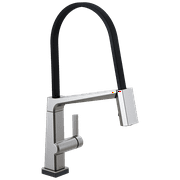 Delta Pivotal™ Single Handle Exposed Hose Kitchen Faucet with Touch2O Technology