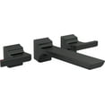 thumbnail image 1 of Delta Pivotal Two-Handle Wall Mount Bathroom Faucet Trim, Matte Black, 1 of 4