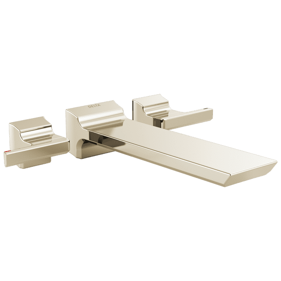 Delta Pivotal Two Handle Wall Mounted Tub Filler in Polished Nickel T5799-PNWL