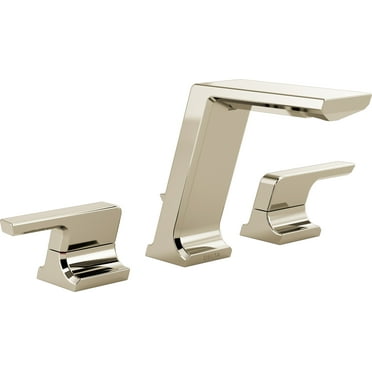 Delta Pivotal Two Handle Widespread Bathroom Faucet, Polished Nickel