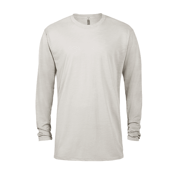 Delta Platinum Adult Slub Long Sleeve Crew Neck Tee