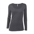 thumbnail image 1 of Delta Platinum Ladies CVC Long Sleeve Scoop Neck Tee, 1 of 1