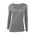 thumbnail image 1 of Delta Platinum Ladies CVC Long Sleeve Scoop Neck Tee, 1 of 1