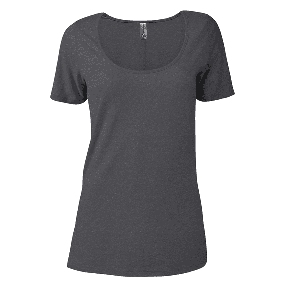 Delta Platinum Ladies CVC Short Sleeve Scoop Neck Tee