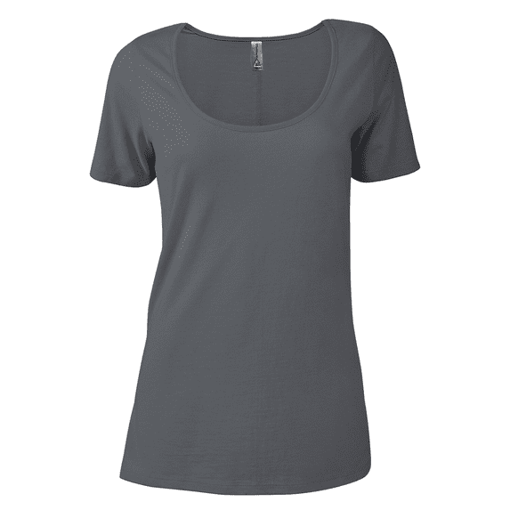 Delta Platinum Ladies CVC Short Sleeve Scoop Neck Tee