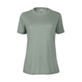 thumbnail image 1 of Delta Platinum Ladies Slub Short Sleeve Crew Neck Tee, 1 of 1