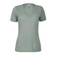 thumbnail image 1 of Delta Platinum Ladies Slub Short Sleeve V-Neck Tee, 1 of 1