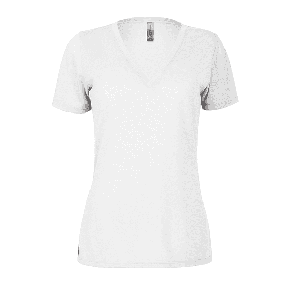 Delta Platinum Ladies Slub Short Sleeve V-Neck Tee
