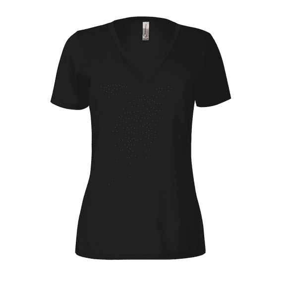 Delta Platinum Ladies Slub Short Sleeve V-Neck Tee
