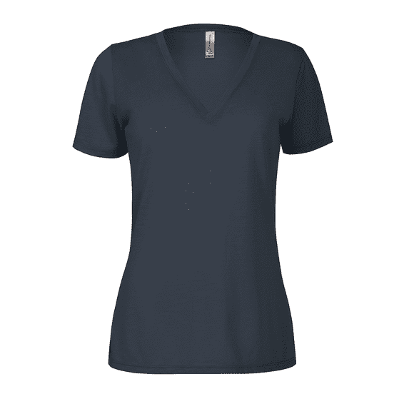Delta Platinum Ladies Slub Short Sleeve V-Neck Tee