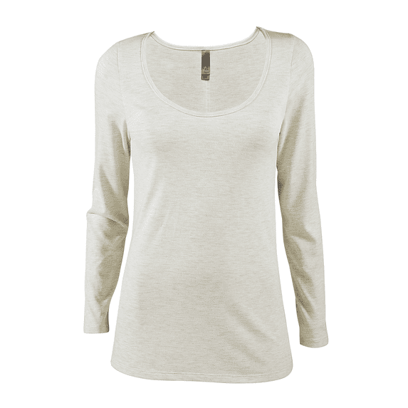 Delta Platinum Ladies Tri-Blend Long Sleeve Scoop Neck Tee