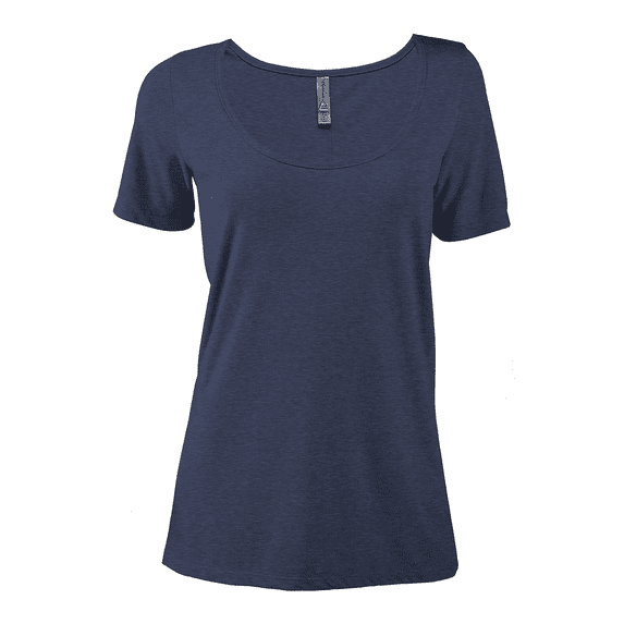 Delta Platinum Ladies Tri-Blend Short Sleeve Scoop Neck Tee
