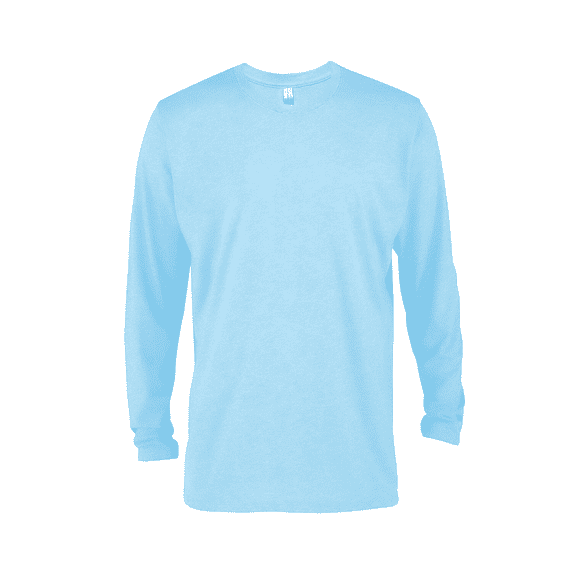 Delta Platinum Men's CVC Long Sleeve Crew Neck Tee