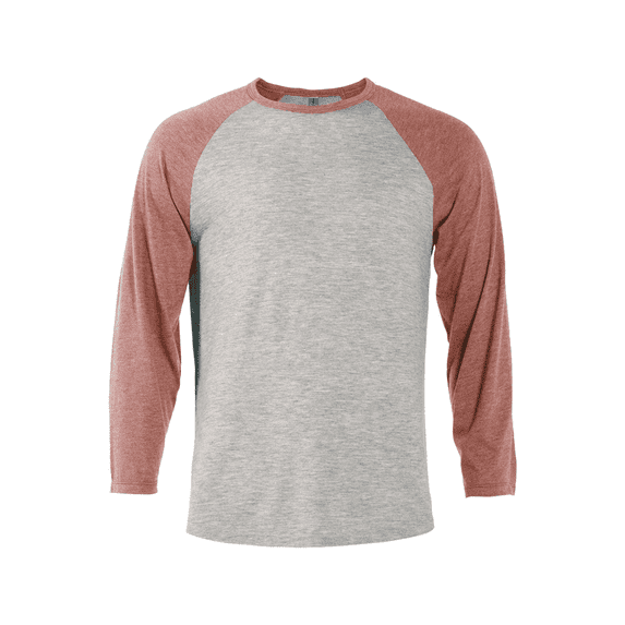 Delta Platinum Men's Tri-Blend 3/4 Sleeve Raglan Tee P611T