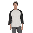 thumbnail image 1 of Delta Platinum Men's Tri-Blend 3/4 Sleeve Raglan Tee, 1 of 1