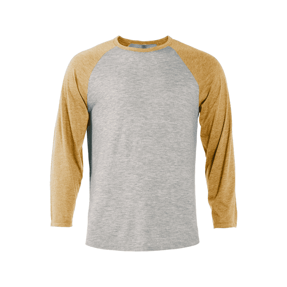 Delta Platinum Men's Tri-Blend 3/4 Sleeve Raglan Tee