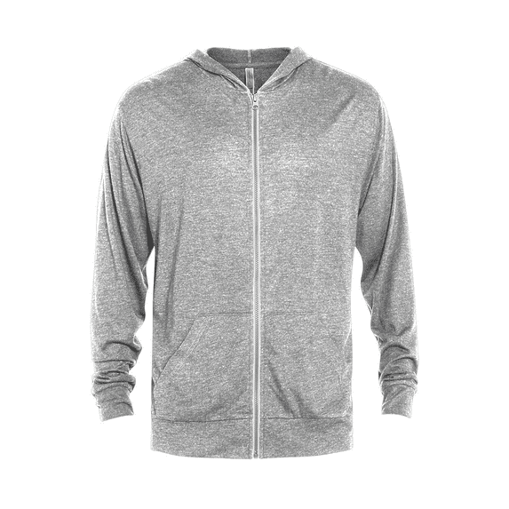 Delta Platinum Men's Tri-Blend Full Zip Hoodie - P910T