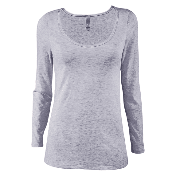 Delta Platinum Women's Tri-Blend Long Sleeve Scoop Neck Tee P507T