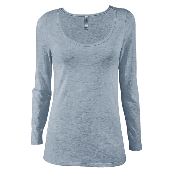 Delta Platinum Women's Tri-Blend Long Sleeve Scoop Neck Tee P507T