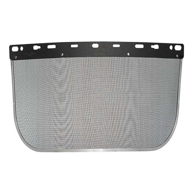 Faceshield Screen Visor, Black Visor, 8 in Height, Uncoated Lens, Black SV-15H