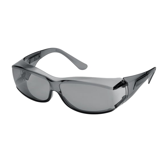 OVR-Spec III, Safety Glasses, Anti-Scratch, Gray Lens, Gray Frame, Full-Frame