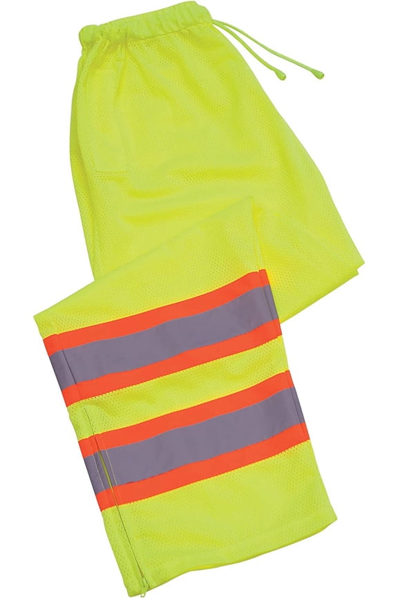 WELS210 100% Polyester Class 3 Knit Mesh Work Pant, Hi-Viz Lime, Medium Hi-viz Lime Medium