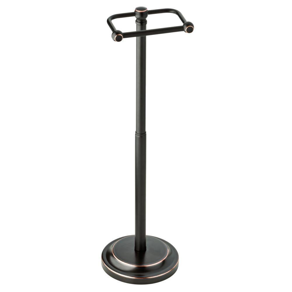 Delta Porter Telescoping Pivoting Free-Standing Toilet Paper Holder in Oil Rubbed Bronze