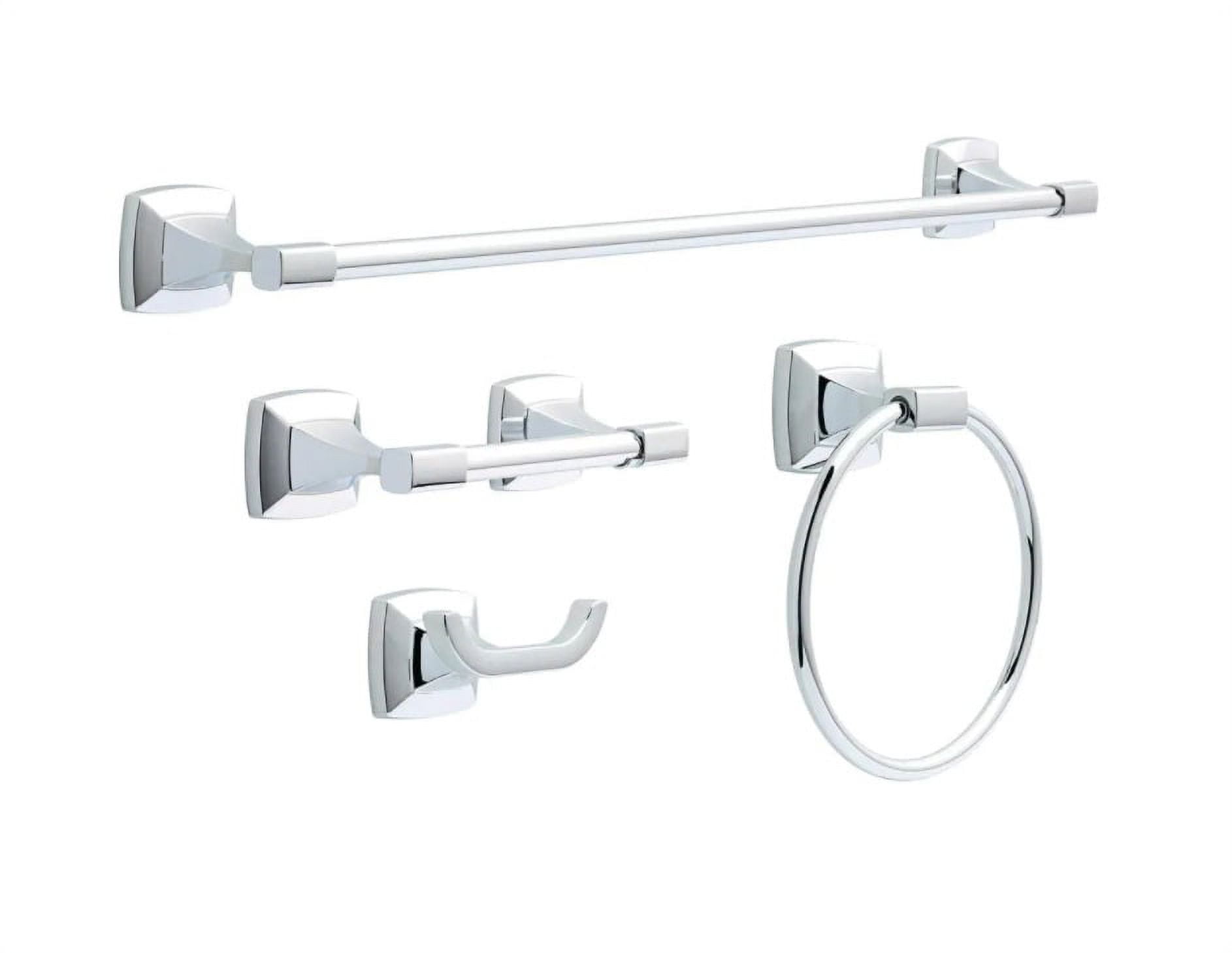 Delta Portwood 4Piece Bath Accessory Set in Chrome with 24 in. Towel