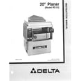 thumbnail image 1 of Instruction Manual ONLY for Delta RC-51 20" Planer Instruction Manual REPRINT, 1 of 1