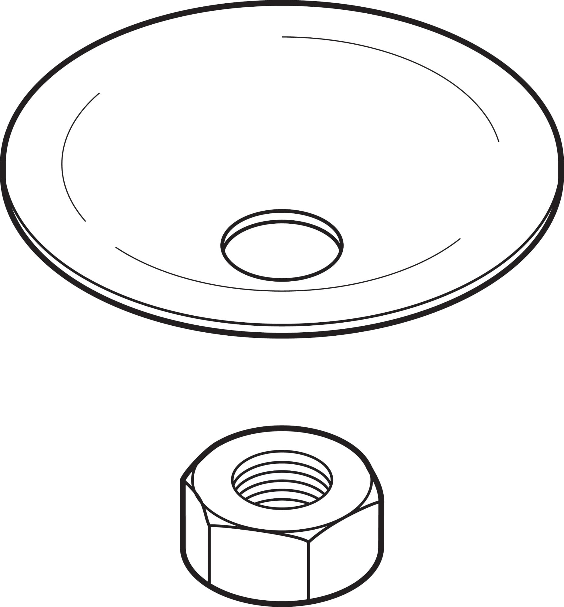 Delta RP6001 Chrome Classic Washers And Nut