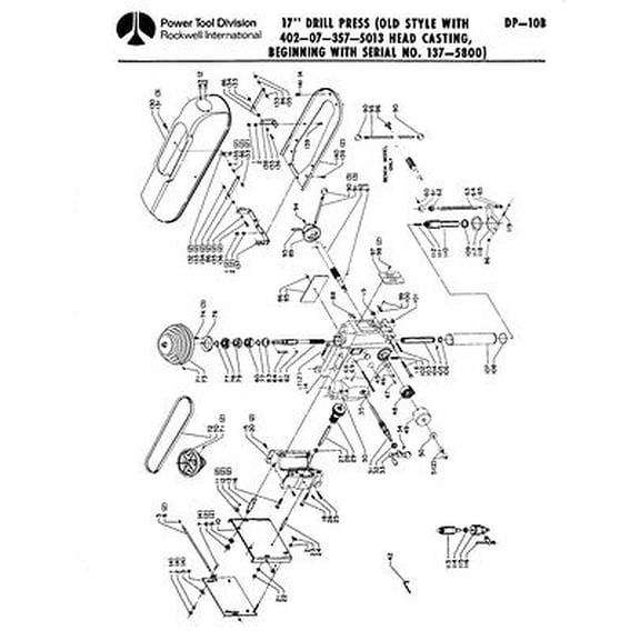 Delta Rockwell 17" DP OLD STYLE BEGINNING WITH SN 137-5800 Instructions REPRINT