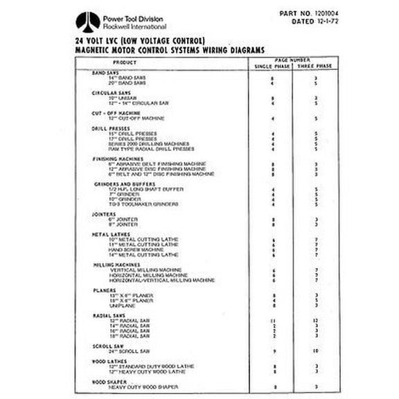 Delta Rockwell 24 Volt LVC Low Voltage Control Magnetic Motor Control Wiring Dia REPRINT