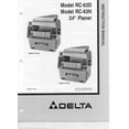 thumbnail image 1 of Delta Rockwell RC-63D & RC-63N 24" Planer - Operating Insructions Instructions REPRINT, 1 of 1