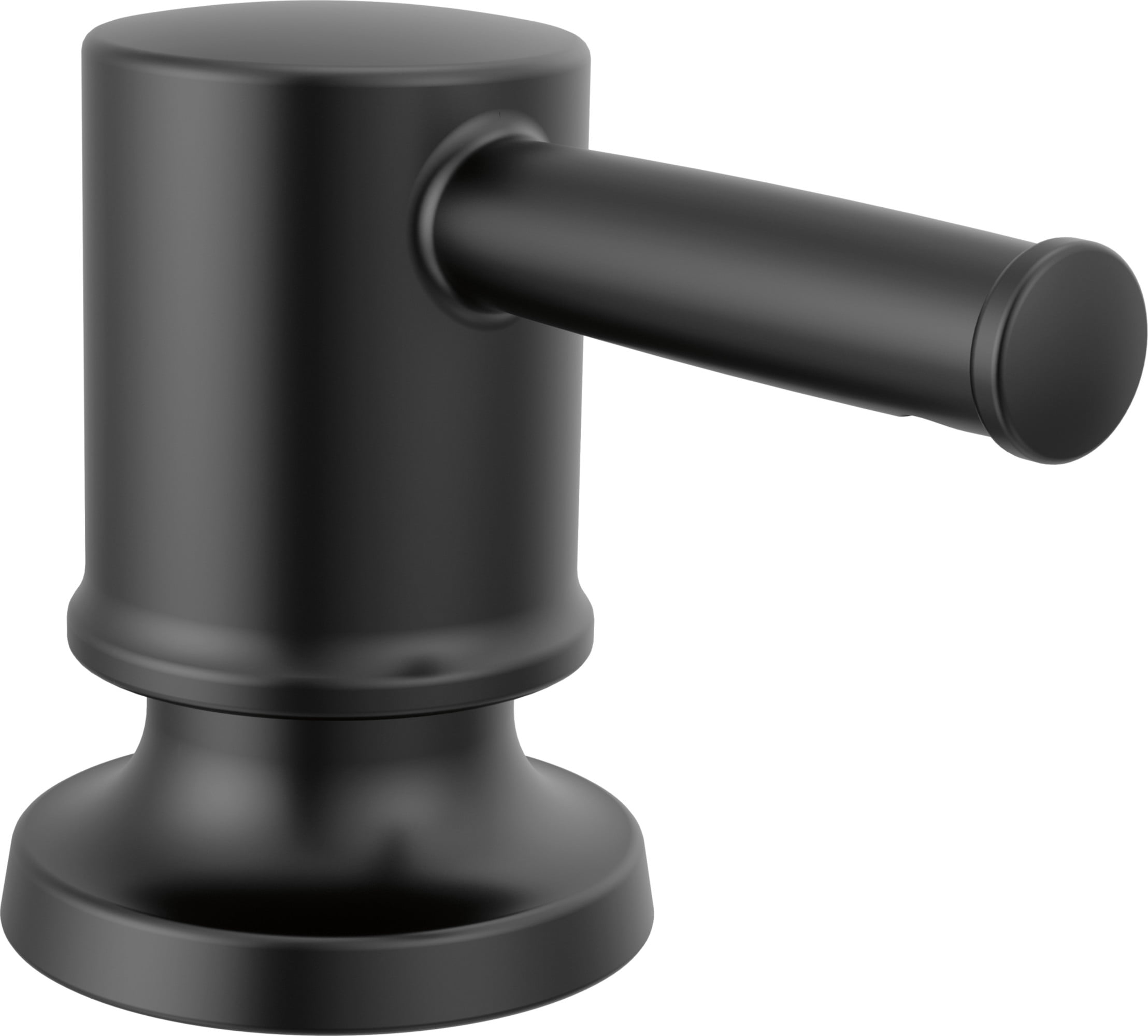 Renaldi Matte Black Metal Deck-Mount Soap Dispenser