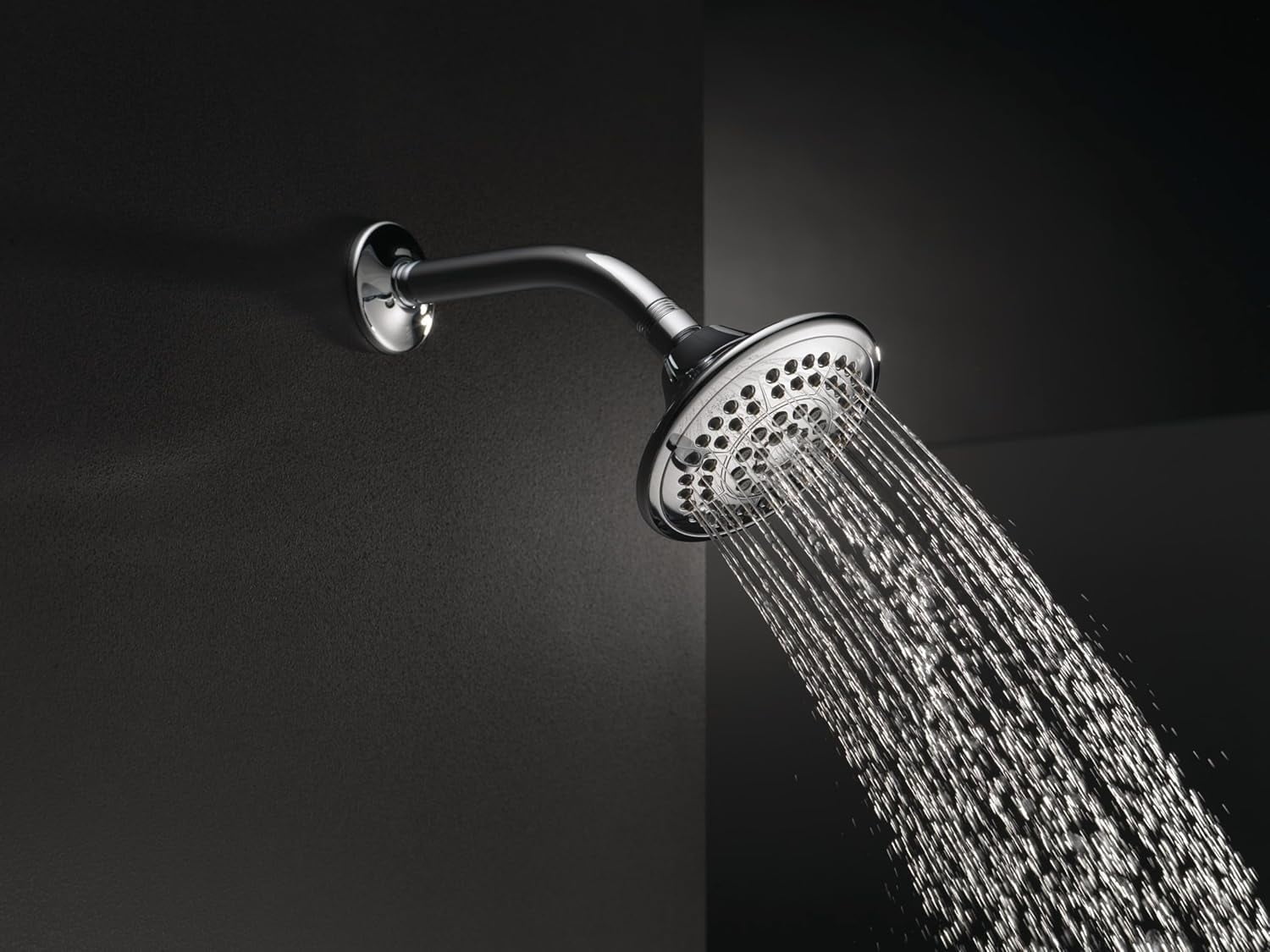 Chrome Multi-Function Wall Mounted Shower Head with Pulse