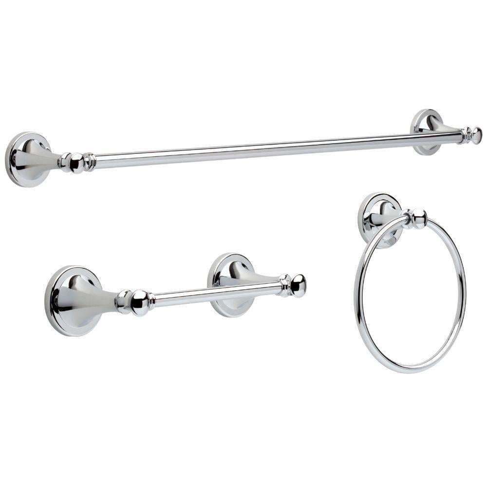 Silverton Polished Chrome 3-Piece Bathroom Hardware Set