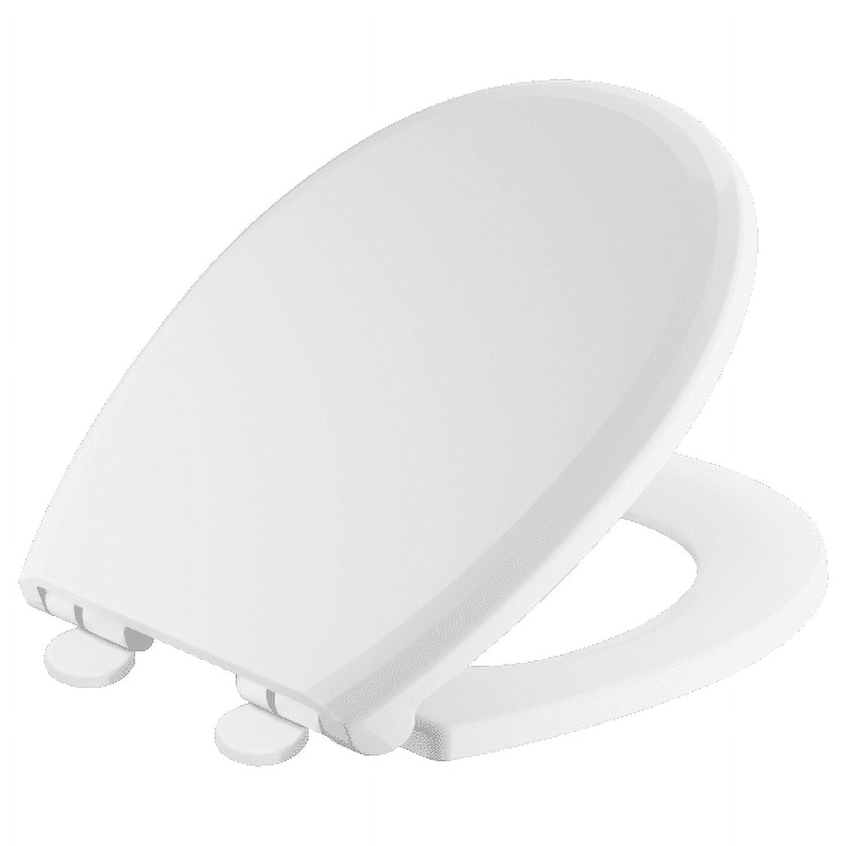 Delta Sanborne Round Front Slow-Close / Quick-Release Nightlight Seat in White 803902-N-WH