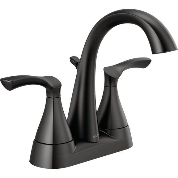 Delta Sandover Black Two-Handle Bathroom Faucet 4 in. - Case of: 1;