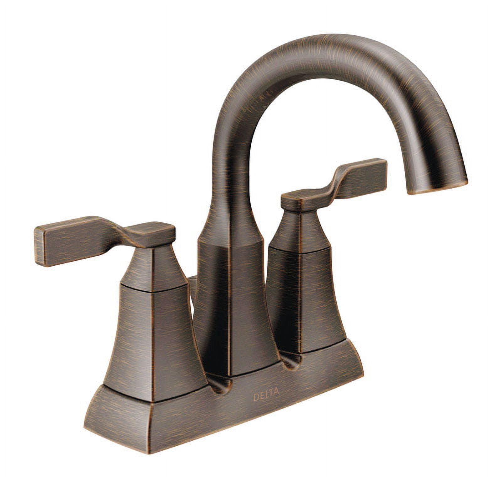 Delta Sawyer Venetian Bronze Two Handle Lavatory Pop-Up Faucet 4 in.