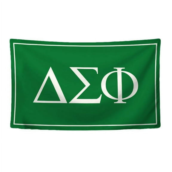 Delta Sigma Phi Fraternity Greek Letters Flag, Two-Color Design