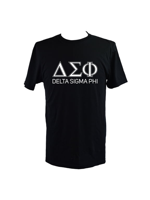 Delta Sigma Phi T-Shirt - Varsity Letter Fraternity Tee, 100% Cotton, Size Medium