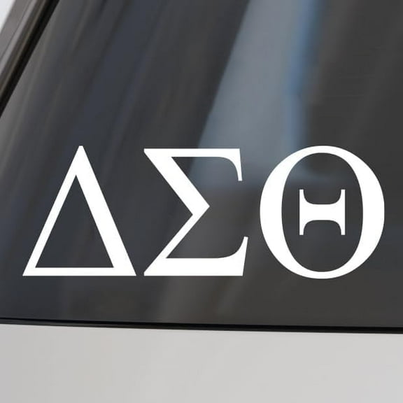 Delta Sigma Theta Car Decal Sticker- Greek Letters Design, Officially Licensed  Sorority Window Sticker