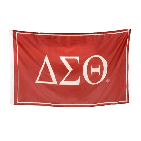 Delta Sigma Theta Sorority Greek Letters Flag, Two-Color Design