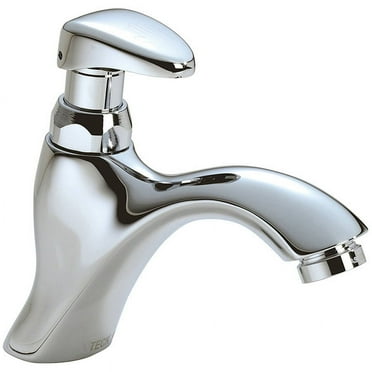Delta Single Hole Metering Slow-Close Bathroom Faucet in Chrome 87T105