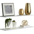 thumbnail image 1 of Delta Slim Floating Wall Shelves, Set of 2, 36 in. x 8 in. x .5 in. White, 1 of 9